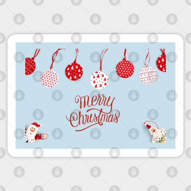 Merry Christmas Greeting Sticker by Mako Design 